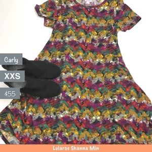 Lularoe Carly dress, XXS, fits sizes 0-2.